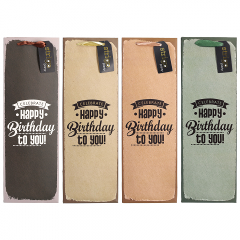 Articole pentru Petrecere - Set 4 Pungi Cadou din Hârtie 12×36×9 cm, 210 gsm