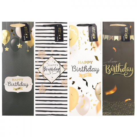 Articole pentru Petrecere - Set 4 Pungi din Hârtie 12×36×9 cm, 210 gsm