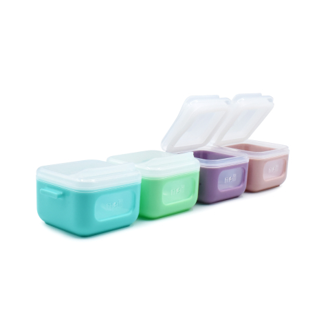 SET 4 RECIPIENTE SILICON SNAP&GO CUBES, MELII, 4*118 ML [7]