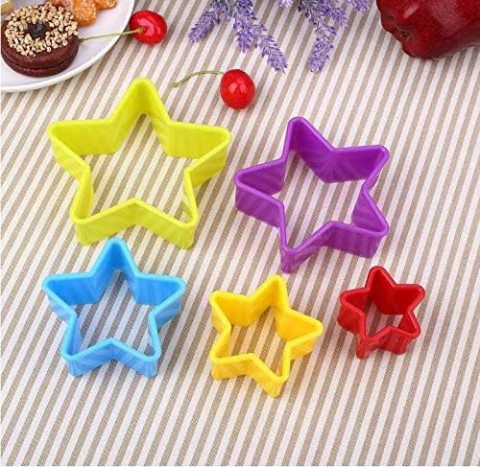 Set 5 forme steluta pentru biscuiti, 5 dimensiuni, polipropilena [1]