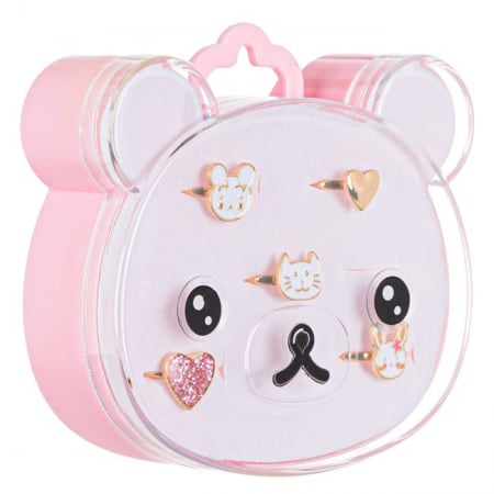 Set 5 Inele pentru Fetite și Cutie Depozitare Ursuleț [1]