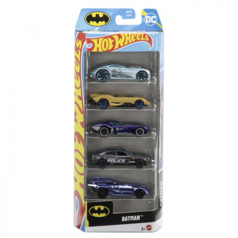 Jocuri si articole copii - SET 5 MASINI HOT WHEELS BATMAN