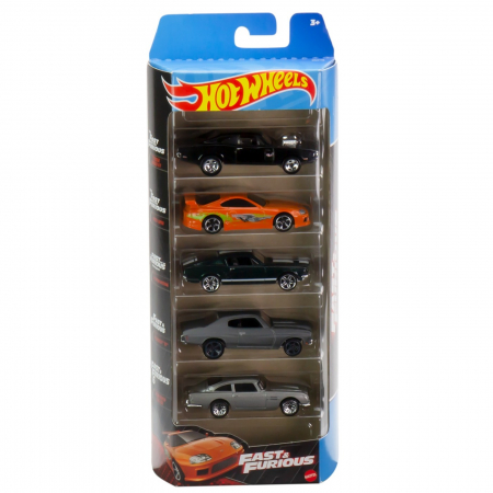 Masinute, Motociclete, Elicoptere, Avioane & Trenulete - Set 5 masini hot wheels fastfurious