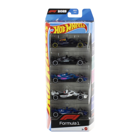 Avioane si Elicoptere jucărie - SET 5 MASINI HOT WHEELS FORMULA 1 2025