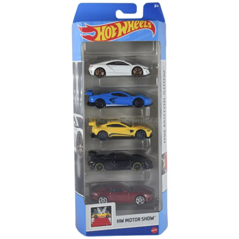 Jocuri si articole copii - SET 5 MASINI HOT WHEELS HW MOTOR SHOW