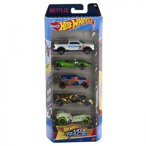 Jocuri si articole copii - Set 5 Masini Hot Wheels Lets Race