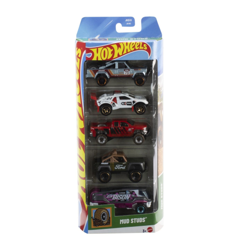 Avioane si Elicoptere jucărie - SET 5 MASINI HOT WHEELS MUD STUDS