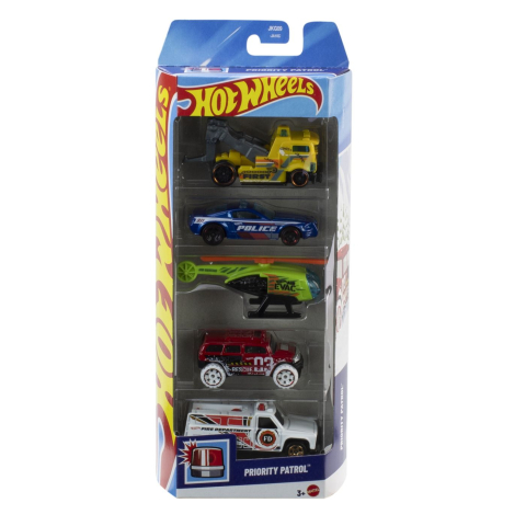 Avioane si Elicoptere jucărie - SET 5 MASINI HOT WHEELS PRIORITY PATROL