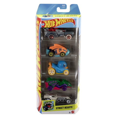 Jocuri si articole copii - SET 5 MASINI HOT WHEELS STREET BEASTS