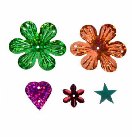 Accesorii art&craft - Set 5 modele cu paiete pentru activitati crafts
