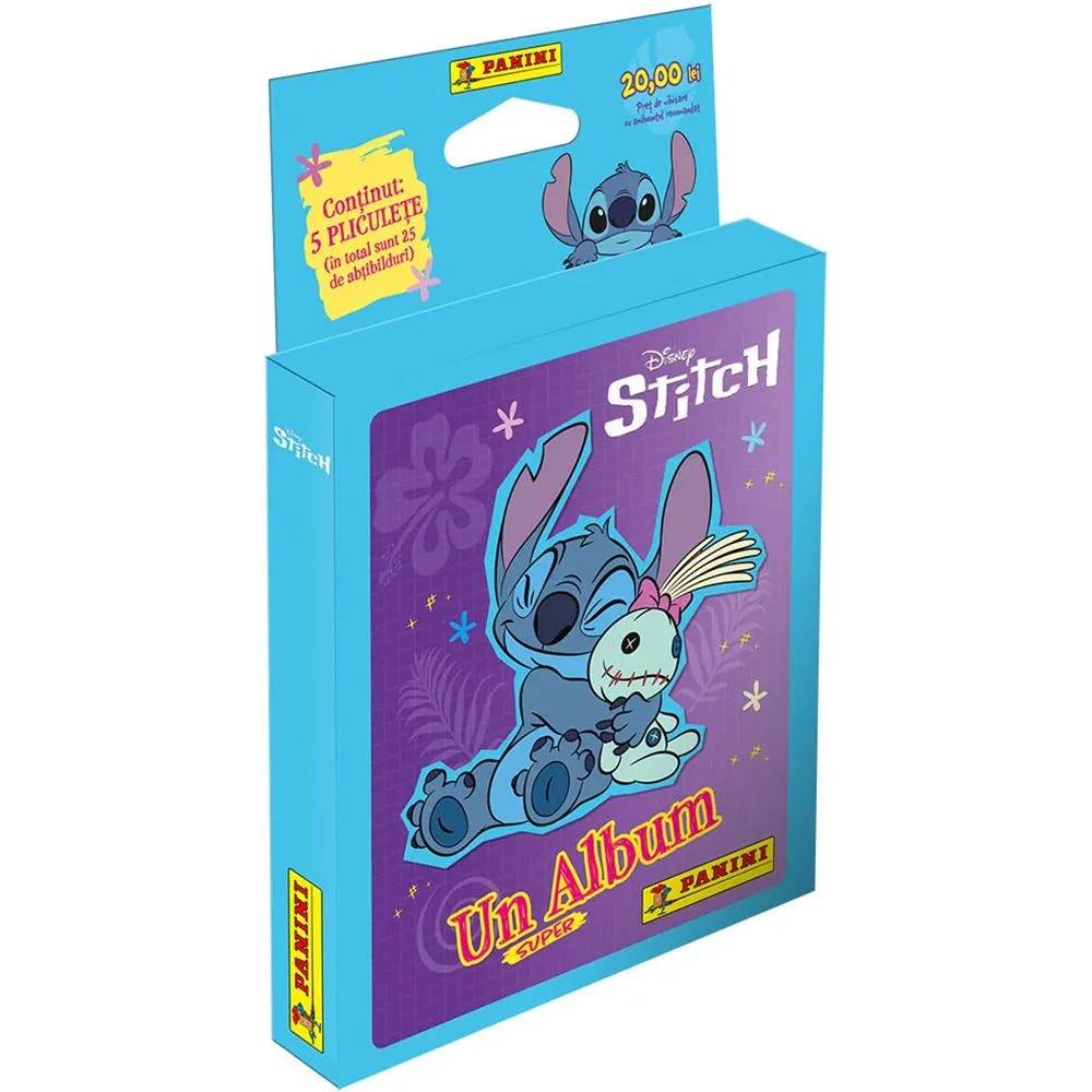 Colecția Panini - Set 5 pliculete cu stickere Panini Disney Stitch 2025