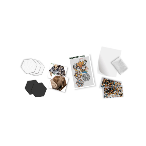 Set 5000 margele de calcat Beedz Art - Safari cu placi hexagonale,+12 ani [1]