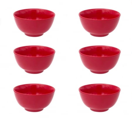 Articole pentru Craciun - Set 6 boluri din ceramica pentru servire