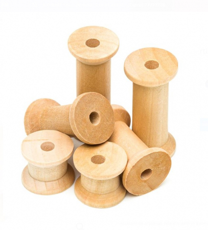 Produse art & craft-Lucru manual - Set 6 cilindri din lemn pentru activitati crafts