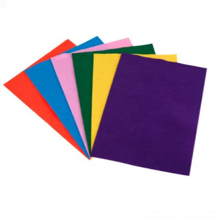 Hartie creatie - Set 6 coli colorate tip A4 din fetru pentru activitati crafts