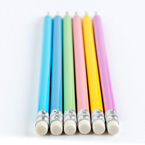 Set 6 Creioane Strigo HB Pastel cu gumă de șters – Seria Capybara [2]