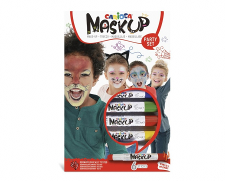 Articole Halloween - Set 6 culori de pictat pe fata Mask-up Party Carioca
