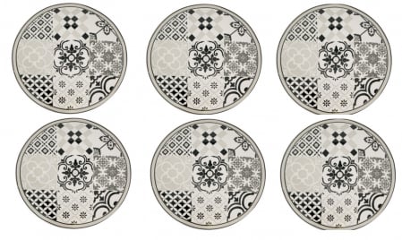 Farfurii - Set 6 farfurii albastre pentru servire din portelan