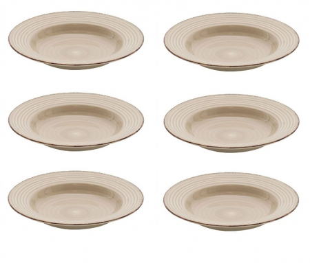 Farfurii - Set 6 farfurii adanci pentru servire din ceramica