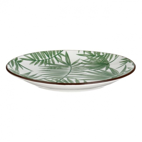 Set 6 farfurii pentru desert din portelan,model frunze tropical ,15 cm [1]