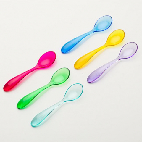 Set 6 lingurite colorate din plastic pentru copii,12 cm [1]