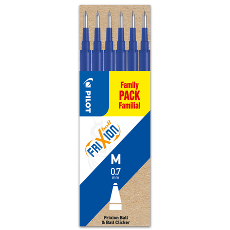 Rollere - Rezerva roller Pilot Frixion Ball/Clicker 0.7 mm, albastru, 6 buc/set