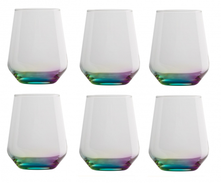 Articole Bucatarie - Set 6 pahare Curcubeu pentru whiskey