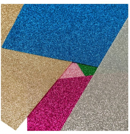 Produse art & craft-Lucru manual - Set 8 foi glitter artizanale pentru activitati crafts