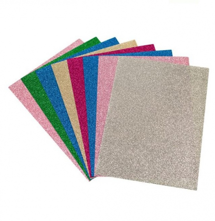 Set 8 foi glitter artizanale pentru activitati crafts [1]