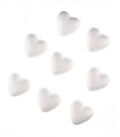 Produse art & craft-Lucru manual - Set 8 inimioare din polistiren pentru activitati crafts