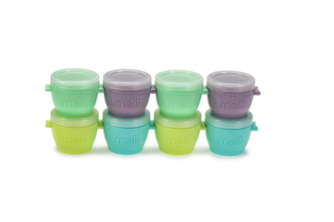 Set 8 recipiente din silicon Snap&Go pentru bebelusi Melii,multicolor,118 ml [1]