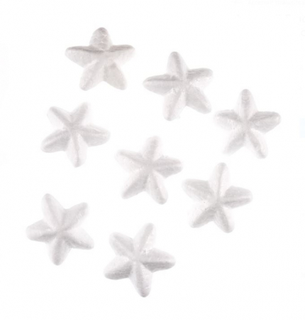 Accesorii art&craft polistiren - Set 8 stelute din polistiren pentru activitati crafts