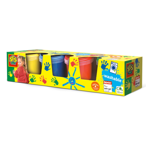 Produse art & craft-Lucru manual - Set acuarele pentru pictura cu degetele, 4 culori  x 145 ml
