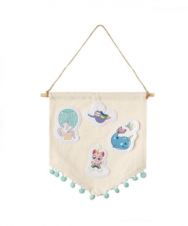 Accesorii art&craft - Set  Art&Craft Steag cu pompoane si accesorii incluse