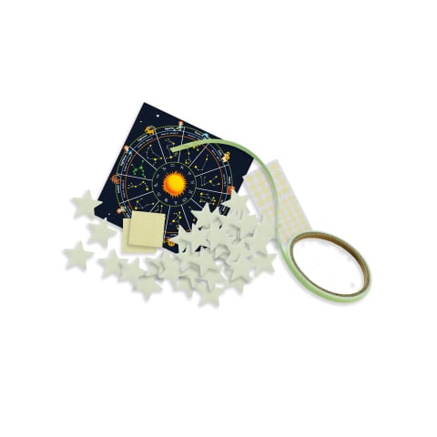 Set autocolante fosforescente cu semne zodiacale pentru copii, 87 piese [1]
