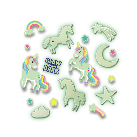 Set autocolante fosforescente cu unicorni pentru fetite [2]
