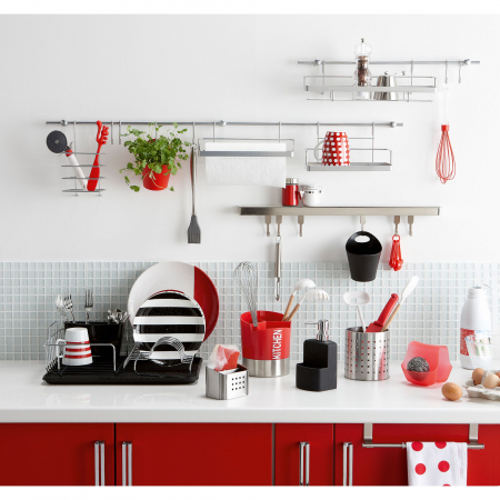 Bară Accesorii Bucătărie Metal - Design Modern, Argintiu, Set Complet [1]
