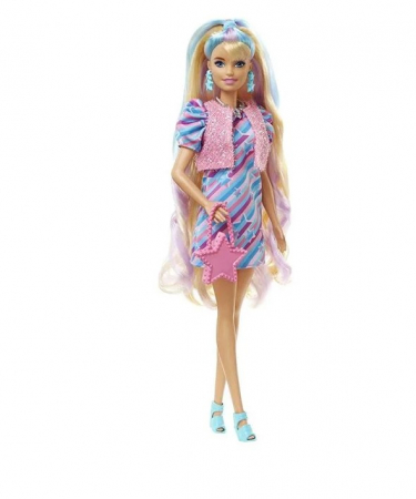 Papusi & accesorii - Set Barbie Tottaly hair cu accesorii incluse