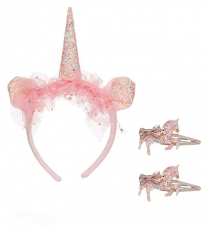 Articole Halloween - Set bentita si 2 clame par cu design Unicorn