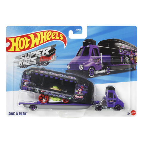 Avioane si Elicoptere jucărie - SET CAMION SI MASINA HOT WHEELS SUPER RIGS DINE N DASH