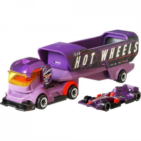 SET CAMION SI MASINA SPORT HOT WHEELS BIG RIG HEAT [1]