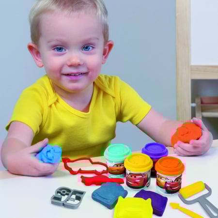 Set cars galetusa cu 4 borcanase plastilina si accesorii pentru modelat [2]