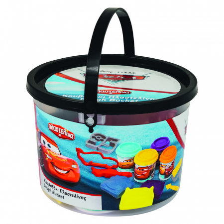 Plastilina - Set cars galetusa cu 4 borcanase plastilina si accesorii pentru modelat
