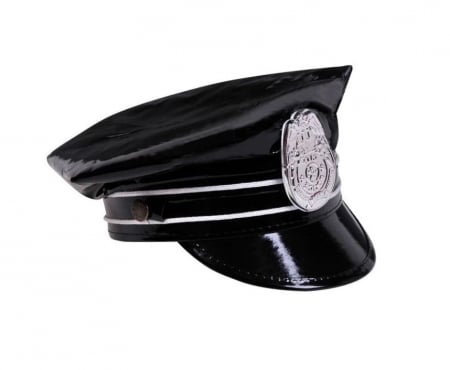 Set casca de politie si catuse cu blana rosie [1]
