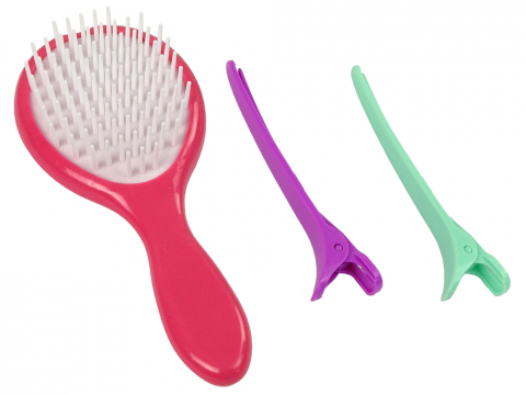 Set Coafură și Vopsire Păr - Placă de Îndreptat și Șuvițe Colorate în 6 Culori [1]