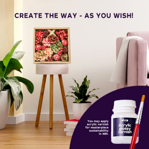 Set creatie Wood & Craft - Succulents, 21*21cm - Passion [1]