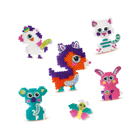 Set creativ 2100 Margele de calcat cu accesorii incluse,tematica Funpins animale,+5 ani [1]