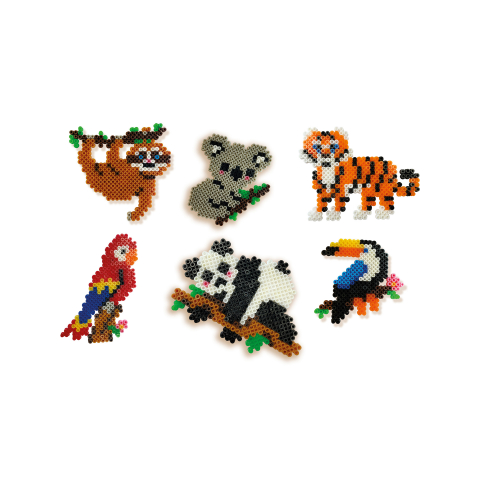 Set creativ 2400 Margele de calcat cu accesorii incluse,tematica Animale din Jungla,+5 ani [1]