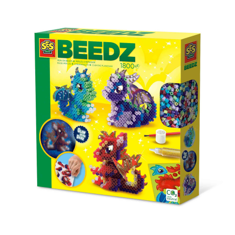 Set creativ Beedz - Margele de calcat Dragoni 3D Glow in the Dark,1800 bucati [0]