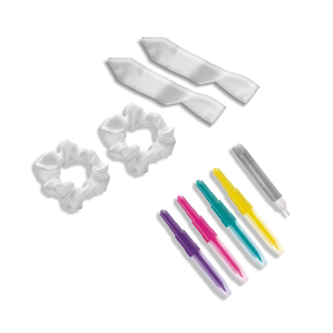 Set creativ -Coloreaza  cu aerograf elastice de par cu sclipici [1]
